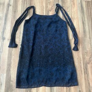 Zero Waste Daniel Fun Navy Blue Floral Dress